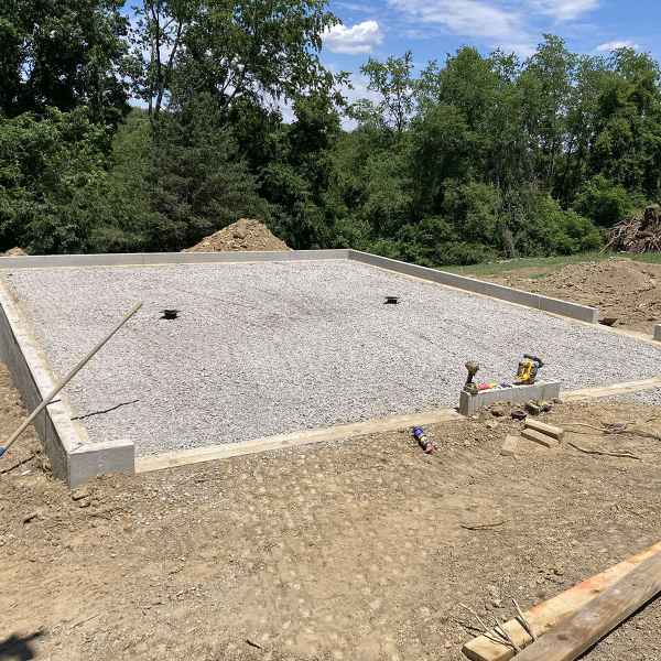 Poured Concrete Garage Foundation