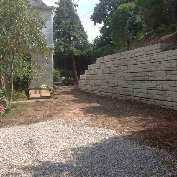 New Retaining Wall Installation