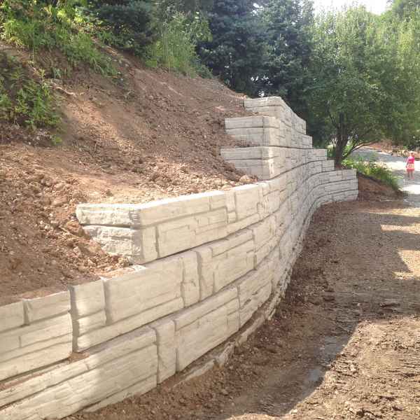 New Retaining Wall Installe