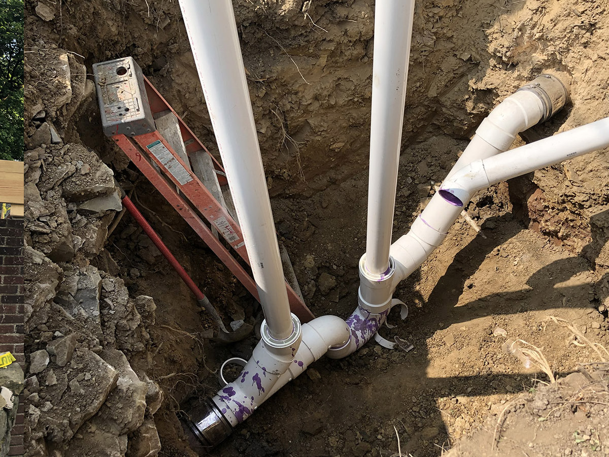 Excavating for Plumbing and Utilities